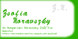 zsofia moravszky business card